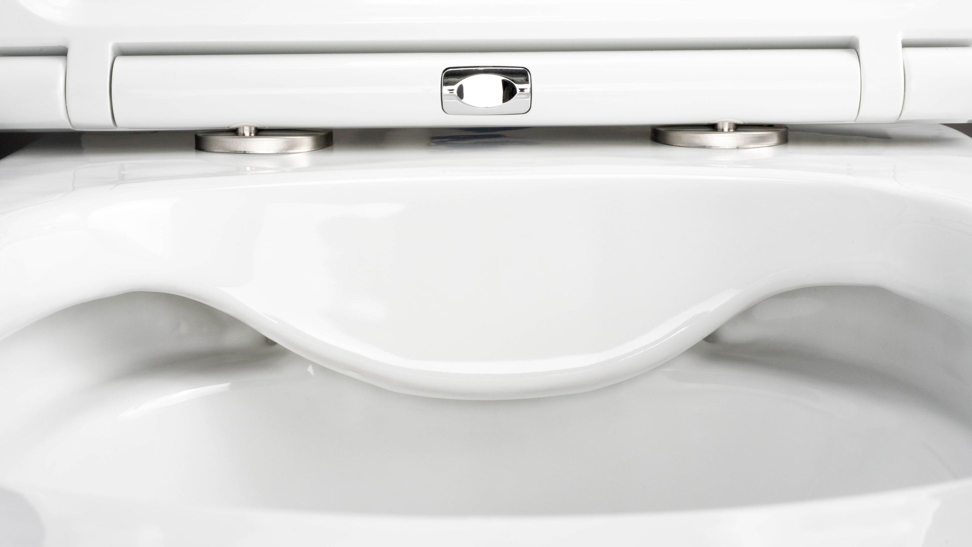 Toilet bowl, with seat, rimless