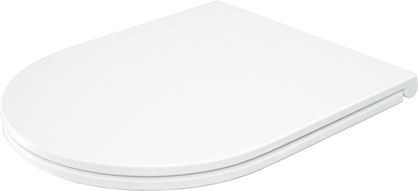 Toilet seat, slim, soft-closing