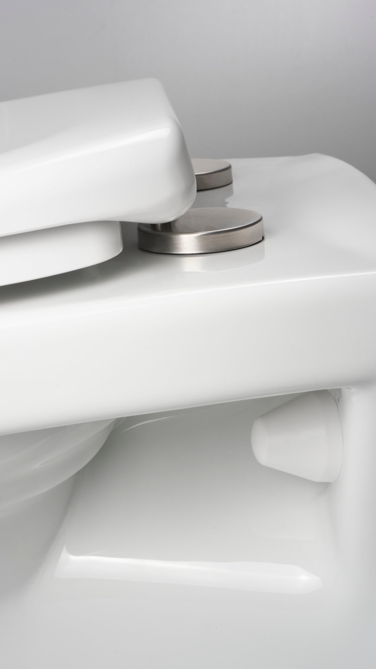 Toilet bowl, with seat, rimless
