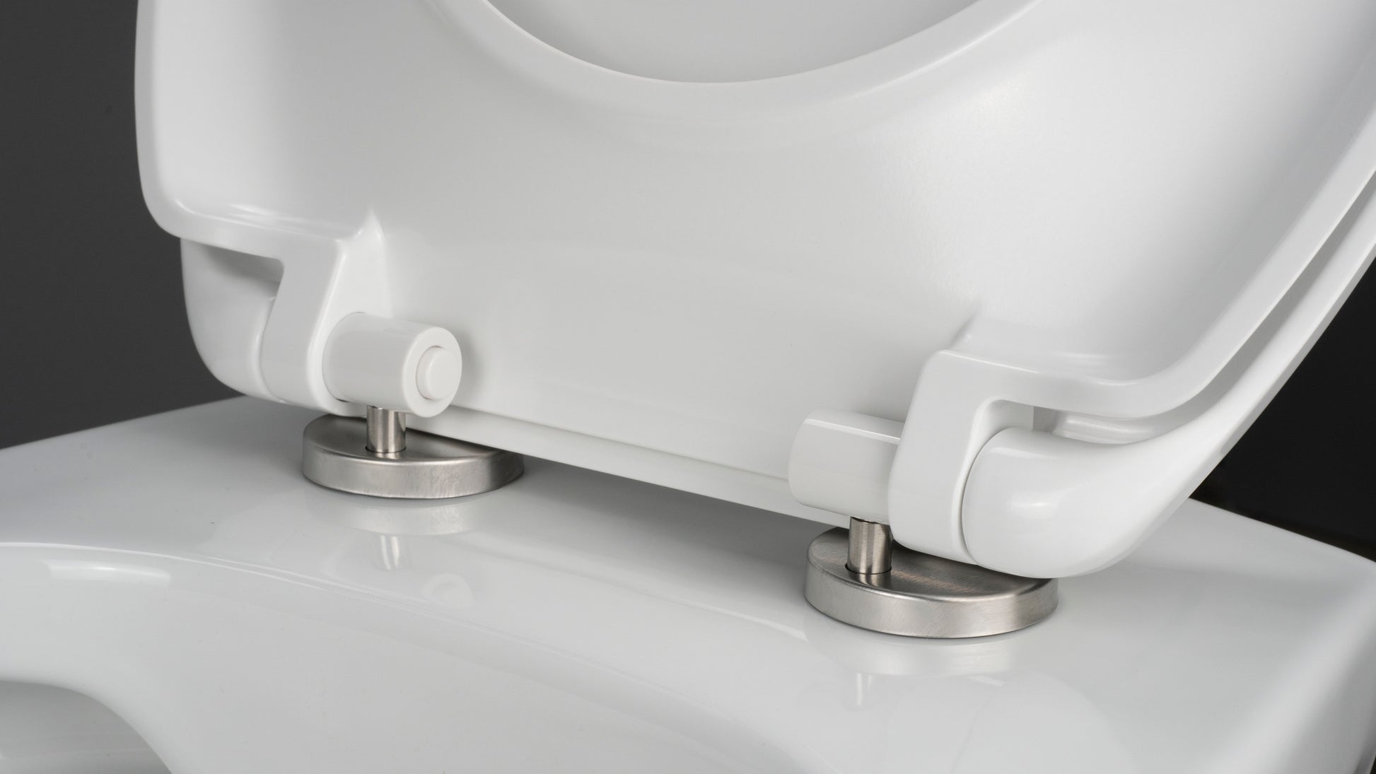 Toilet bowl, with seat, rimless