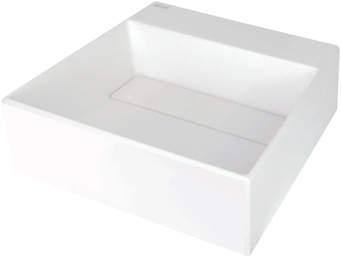Granite washbasin, countertop, with tap shelf - with cover plate