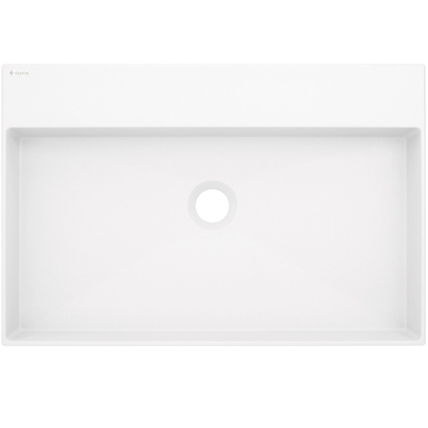 Granite washbasin, countertop, with tap shelf - 60x40 cm