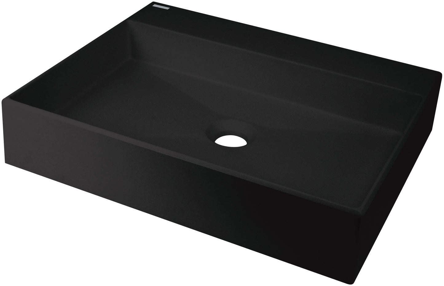 Granite washbasin, countertop, with tap shelf - 500x400 mm