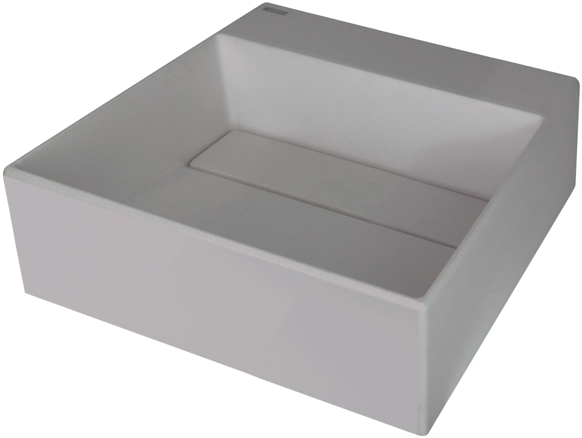 Granite washbasin, countertop, with tap shelf - with cover plate