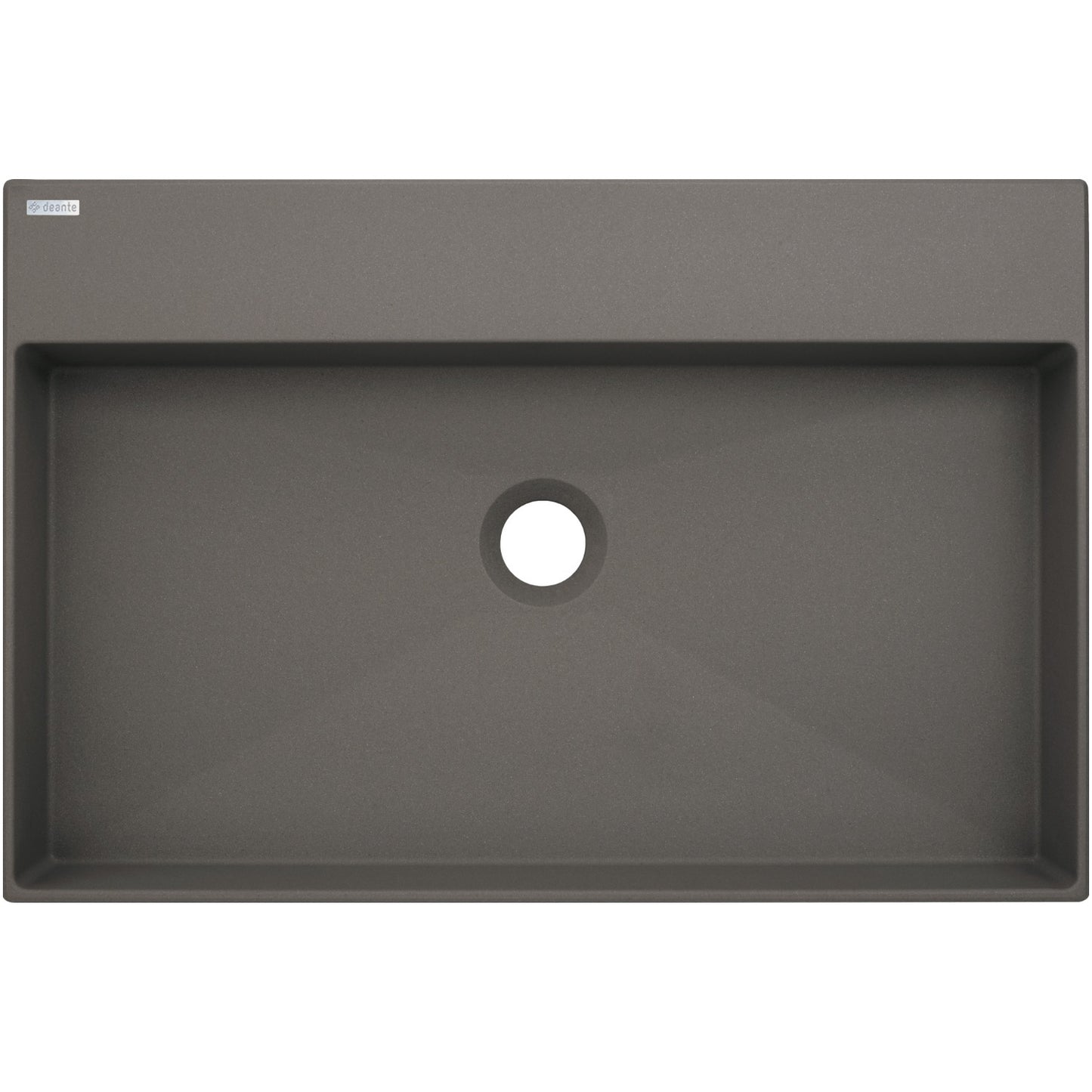 Granite washbasin, countertop, with tap shelf - 60x40 cm