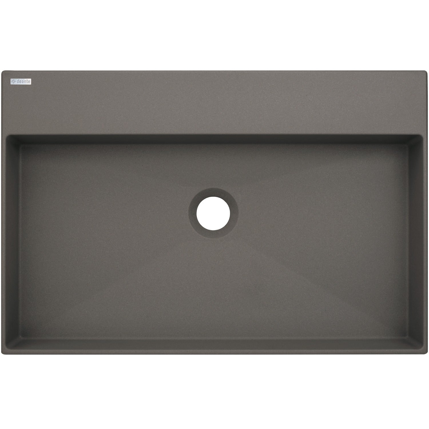 Granite washbasin, countertop, with tap shelf - 60x40 cm