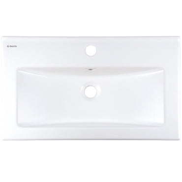 Ceramic washbasin, recessed, with tap shelf