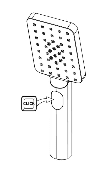 Hand shower, 3-function