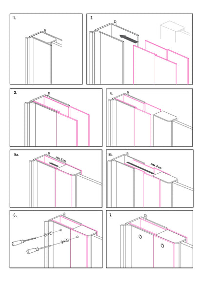 Extension profile, with mounting accessories, 200 cm