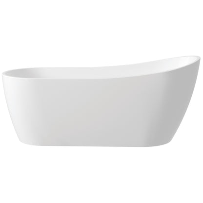 Acrylic bathtub, freestanding, asymmetrical - 170 cm