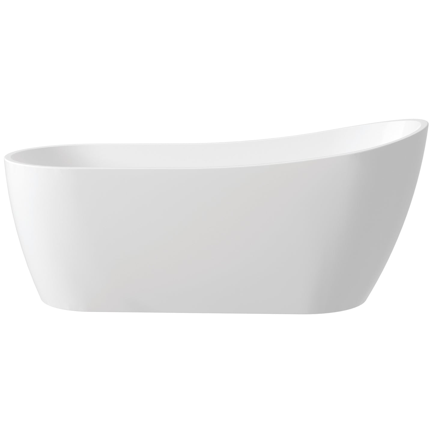 Acrylic bathtub, freestanding, asymmetrical - 160 cm
