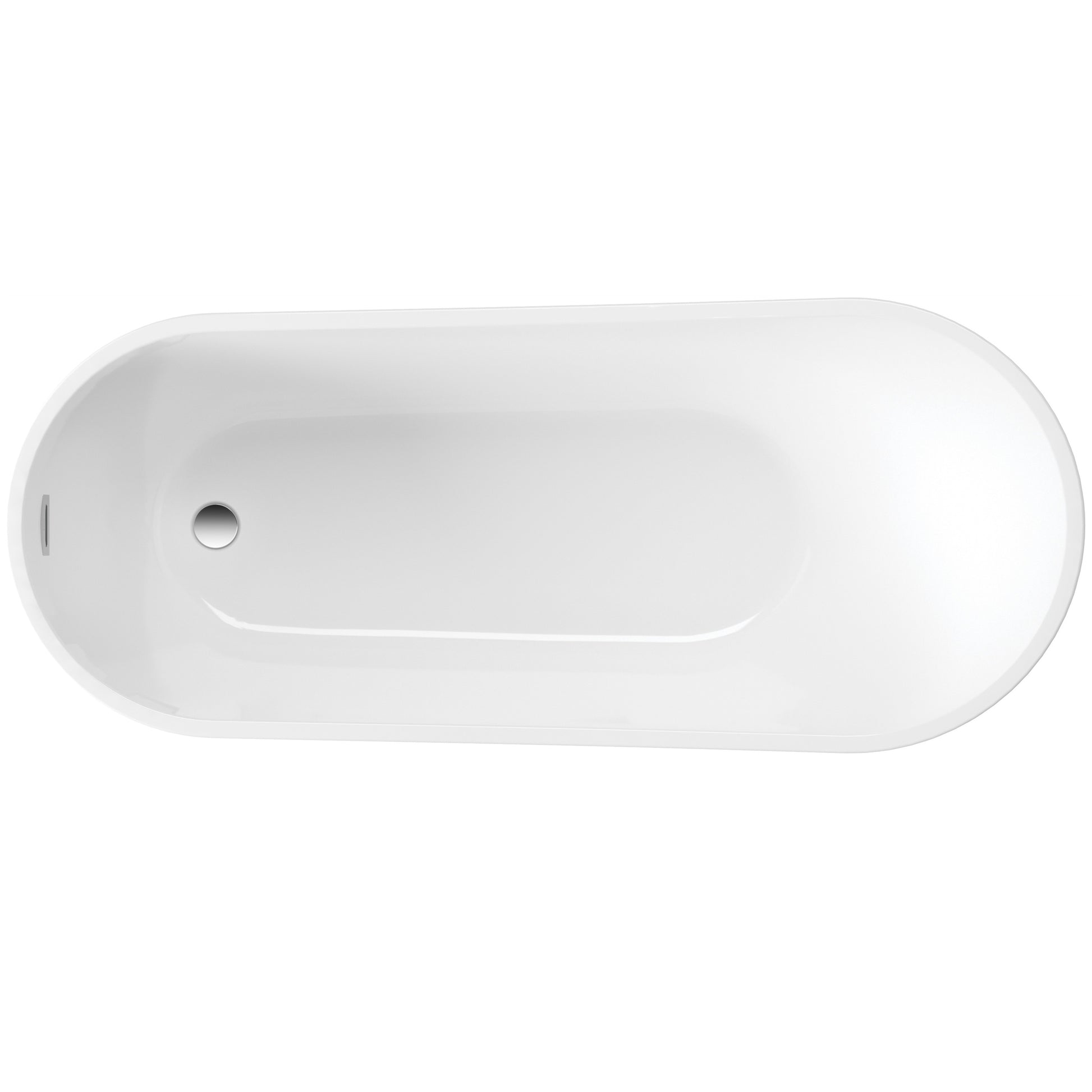 Acrylic bathtub, freestanding, asymmetrical - 150 cm
