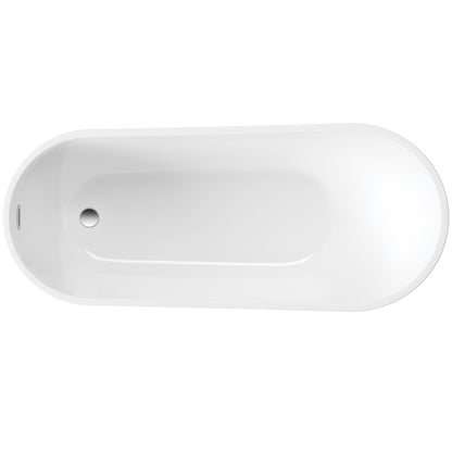 Acrylic bathtub, freestanding, asymmetrical - 170 cm