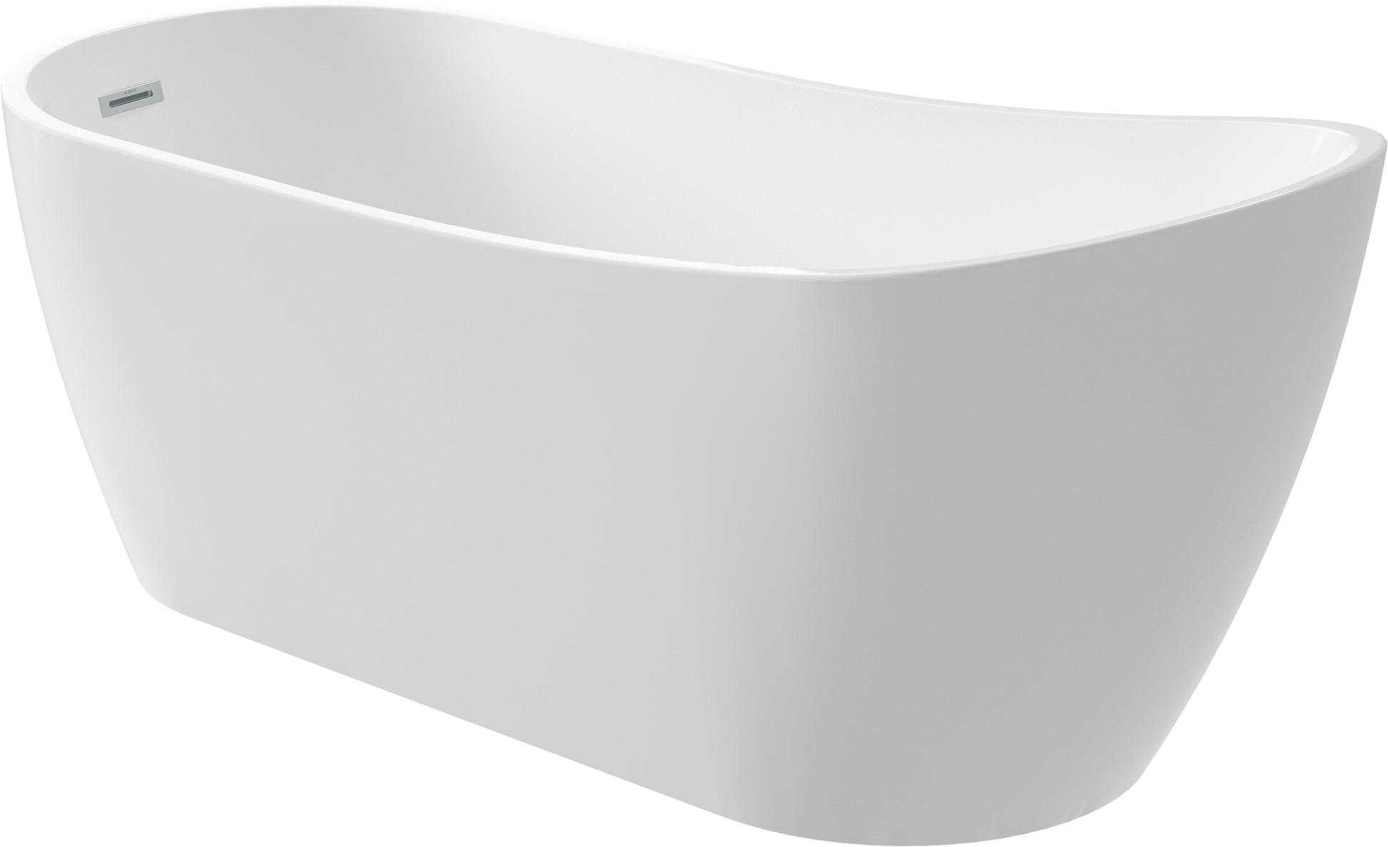 Acrylic bathtub, freestanding, asymmetrical - 150 cm
