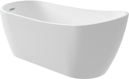 Acrylic bathtub, freestanding, asymmetrical - 160 cm