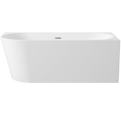 Acrylic bathtub, corner/free-standing, right - 150 cm