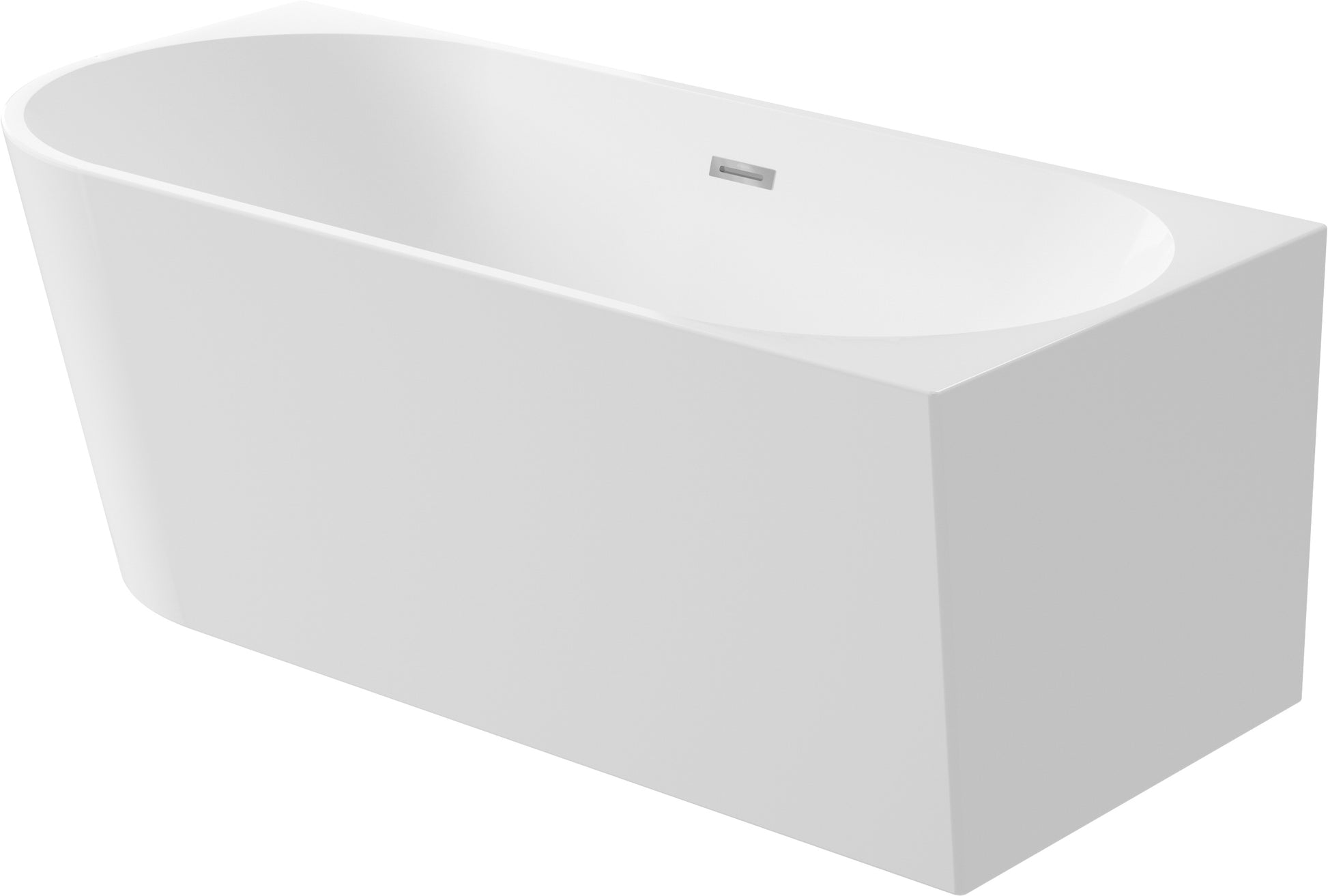 Acrylic bathtub, corner/free-standing, right - 160 cm
