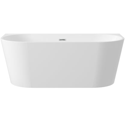Acrylic bathtub, back-to-wall/freestanding - 170 cm