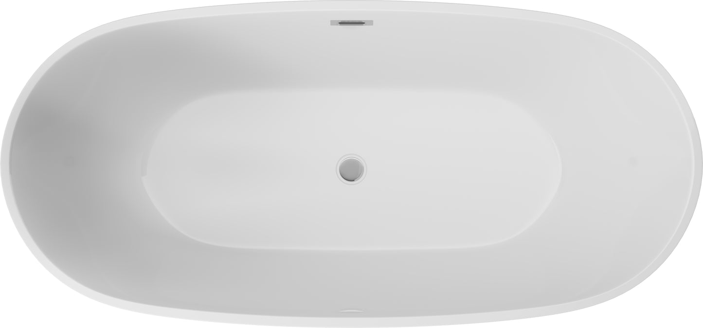 Acrylic bathtub, freestanding, oval - 150 cm