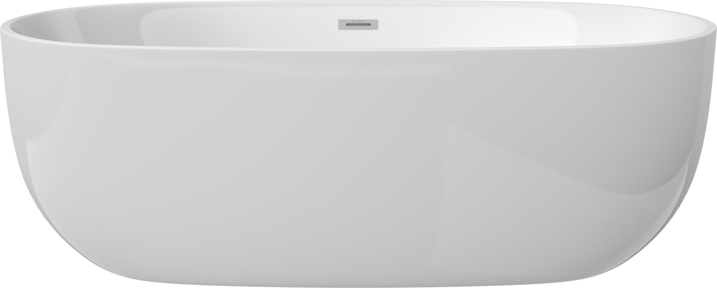 Acrylic bathtub, freestanding, oval - 160 cm