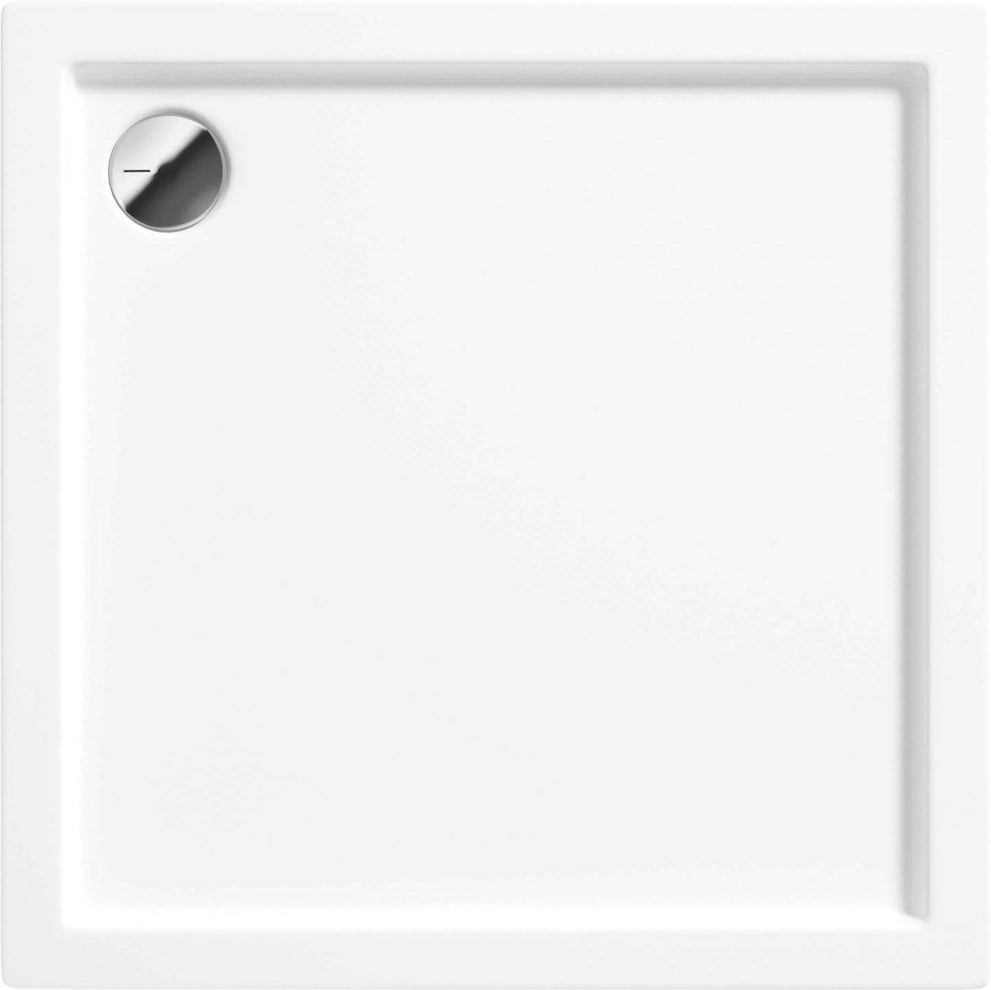 Acrylic shower tray, square, 90 cm