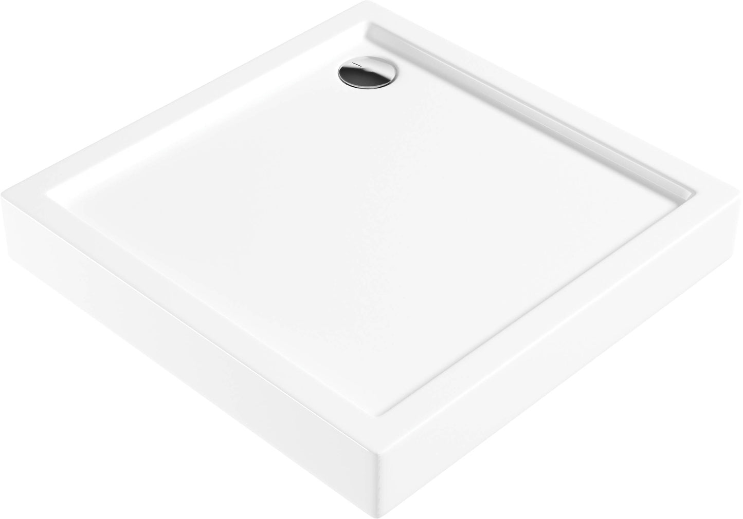 Acrylic shower tray, square, 80 cm