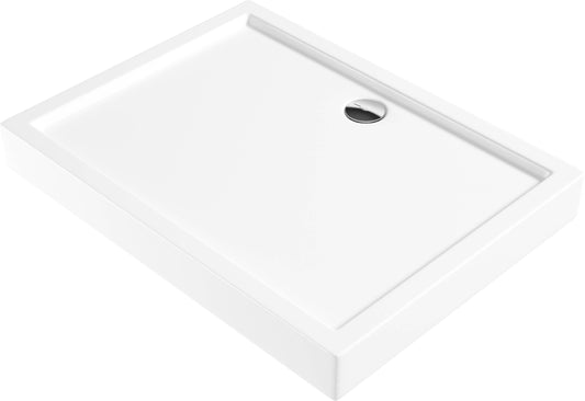 Acrylic shower tray, rectangular, 100x90 cm
