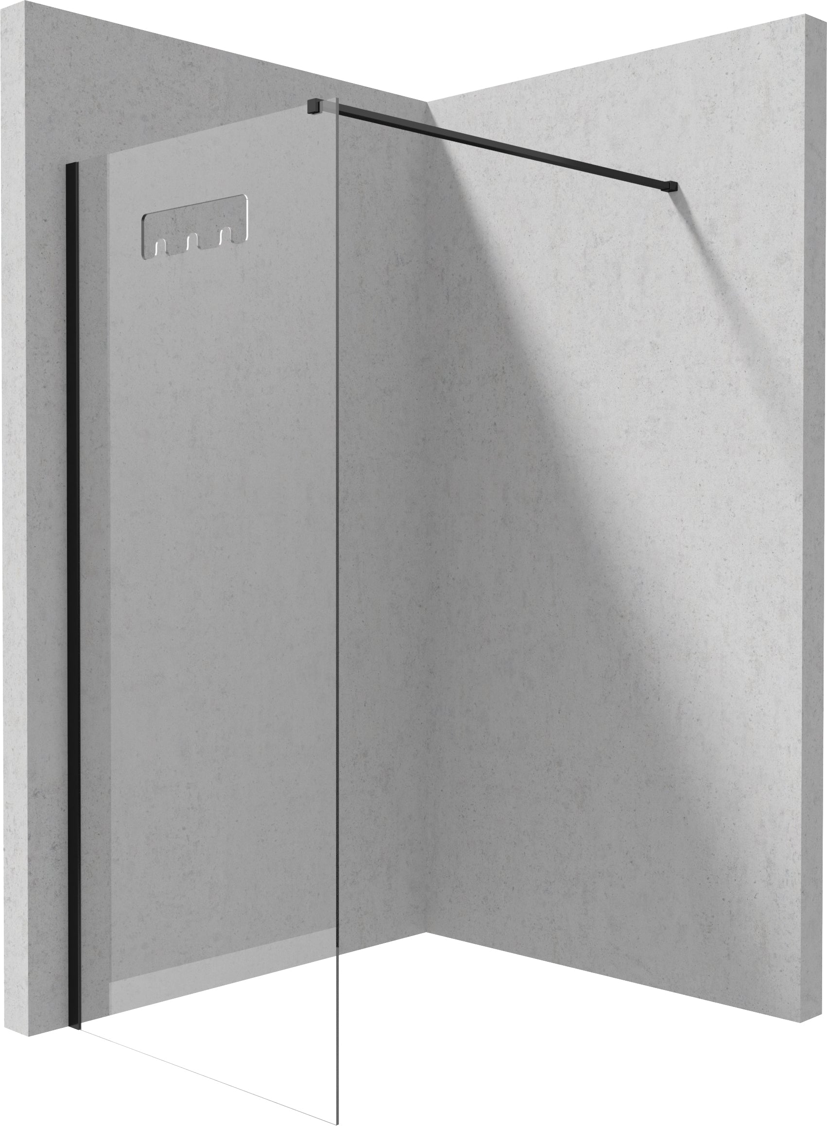Shower cabin, walk-in, 90 cm