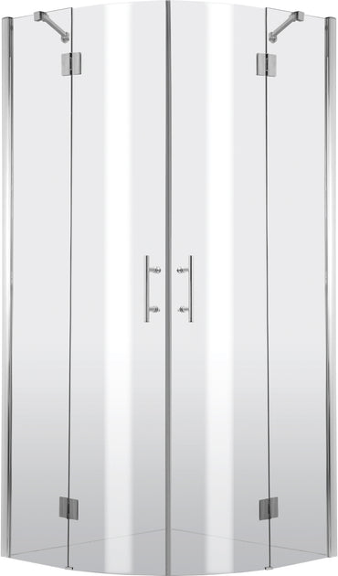 Shower cabin, half round, 80x80 cm - four-sided