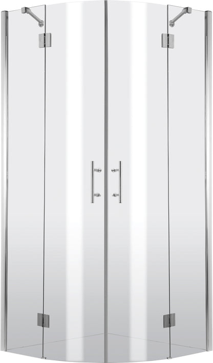 Shower cabin, half round, 80x80 cm - four-sided