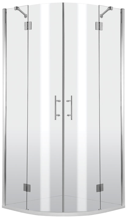 Shower cabin, half round, 80x80 cm - four-sided