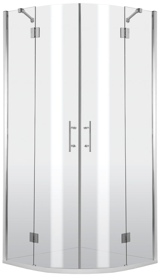 Shower cabin, half round, 80x80 cm - four-sided