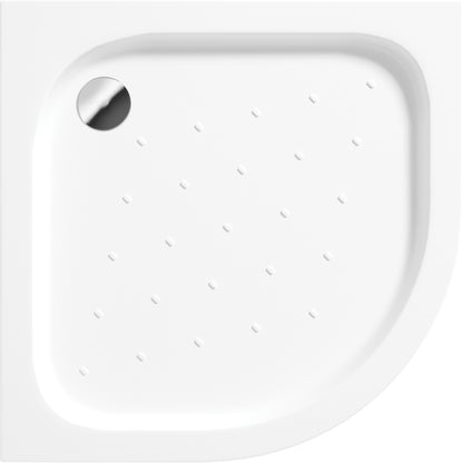 Acrylic shower tray, half round, 80 cm