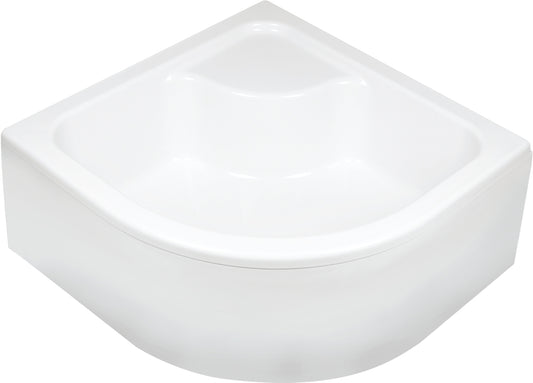 Acrylic shower tray, half round, 80x80 cm - deep