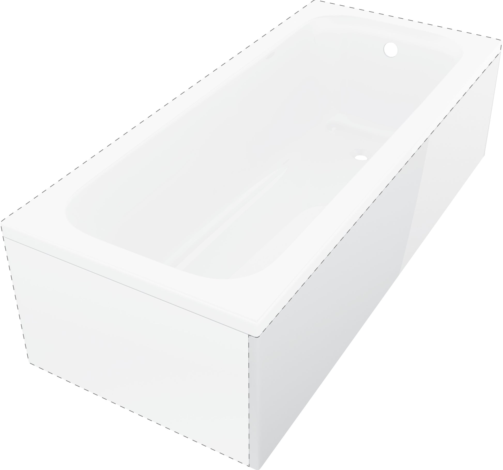 Bathtub casing, Prizma, 140 cm - long side
