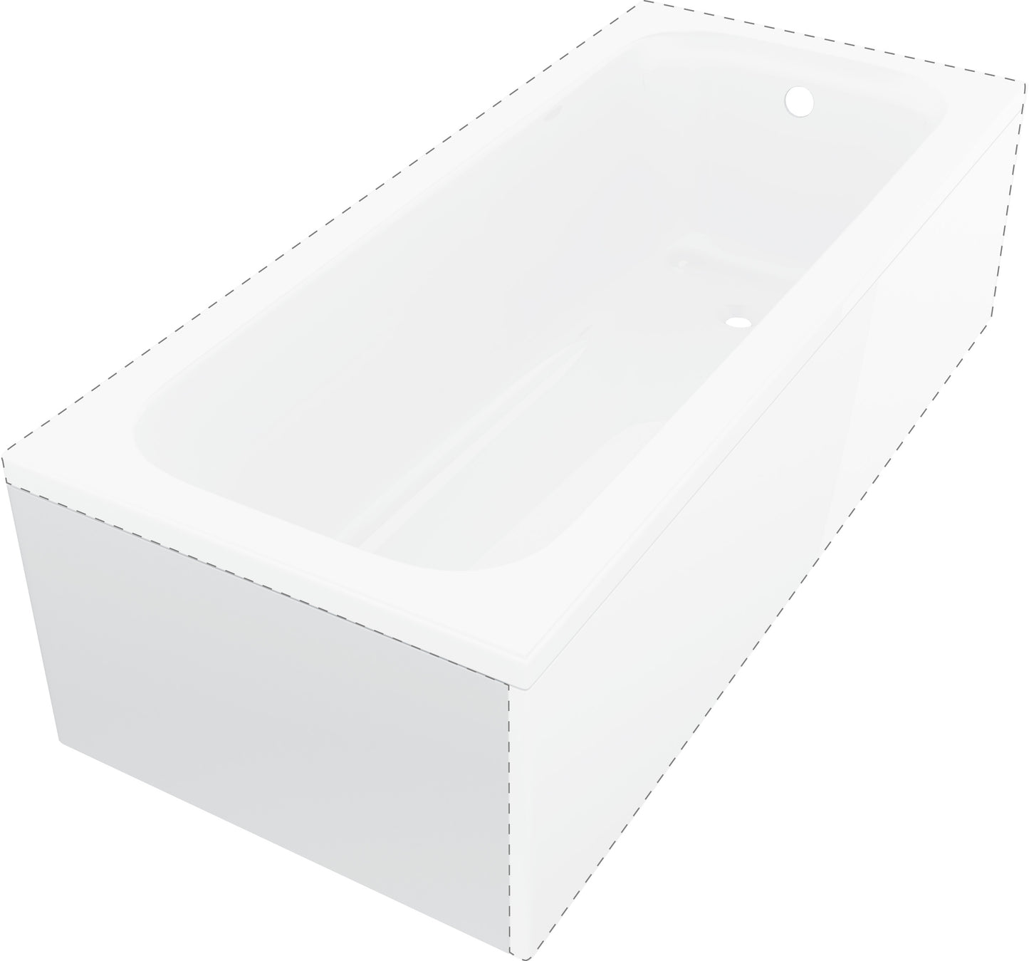 Bathtub casing, Prizma, 140-170 cm - short side