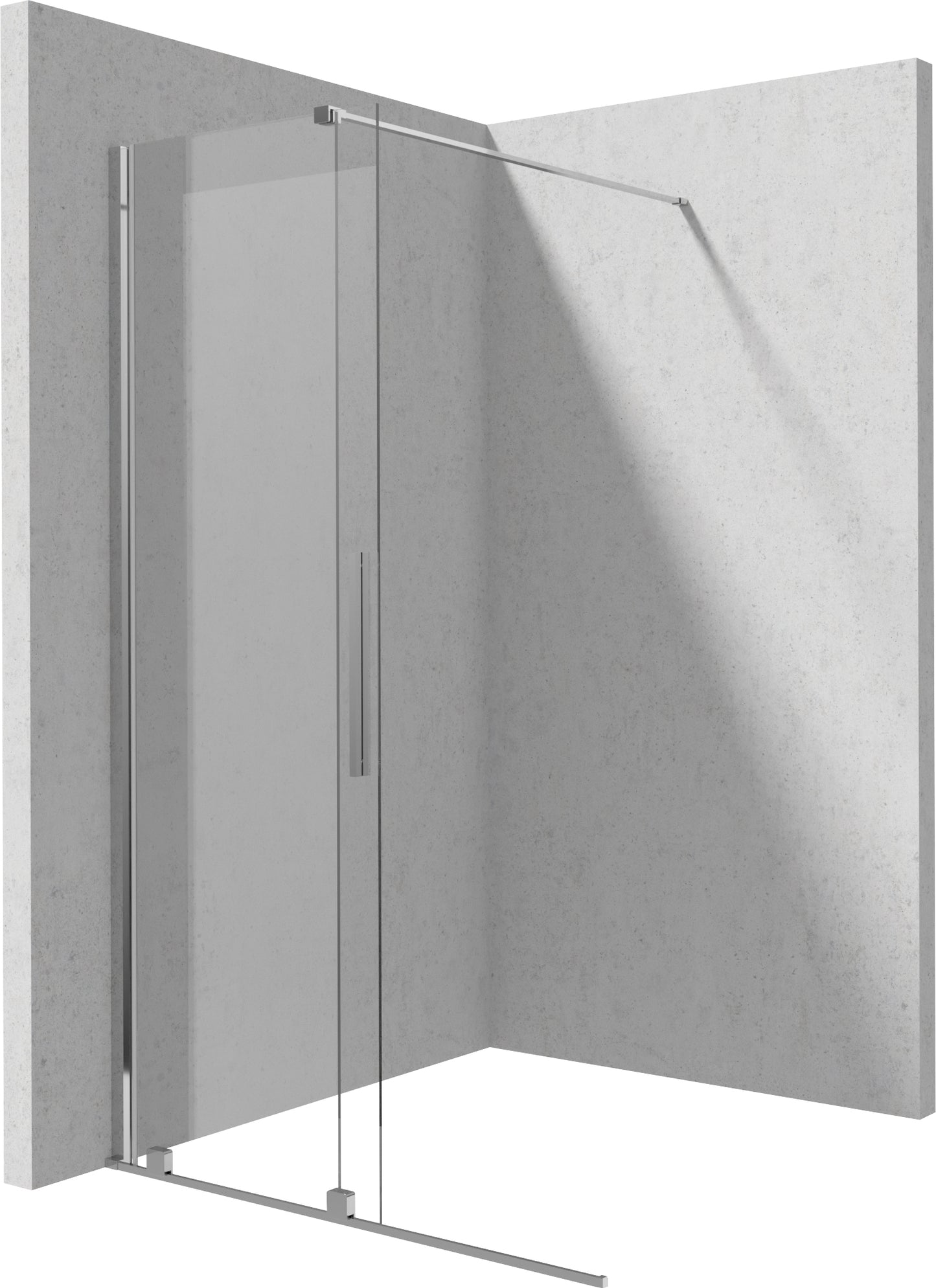 Shower wall, walk-in, 100 cm - sliding