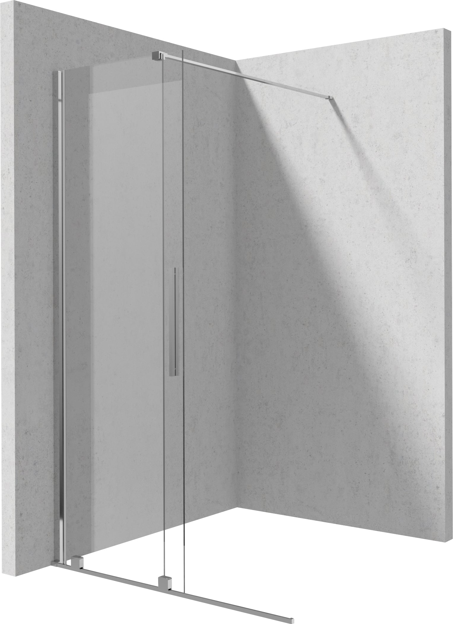 Shower wall, walk-in, 120 cm - sliding
