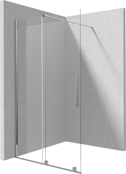 Shower wall, walk-in, 100 cm - sliding