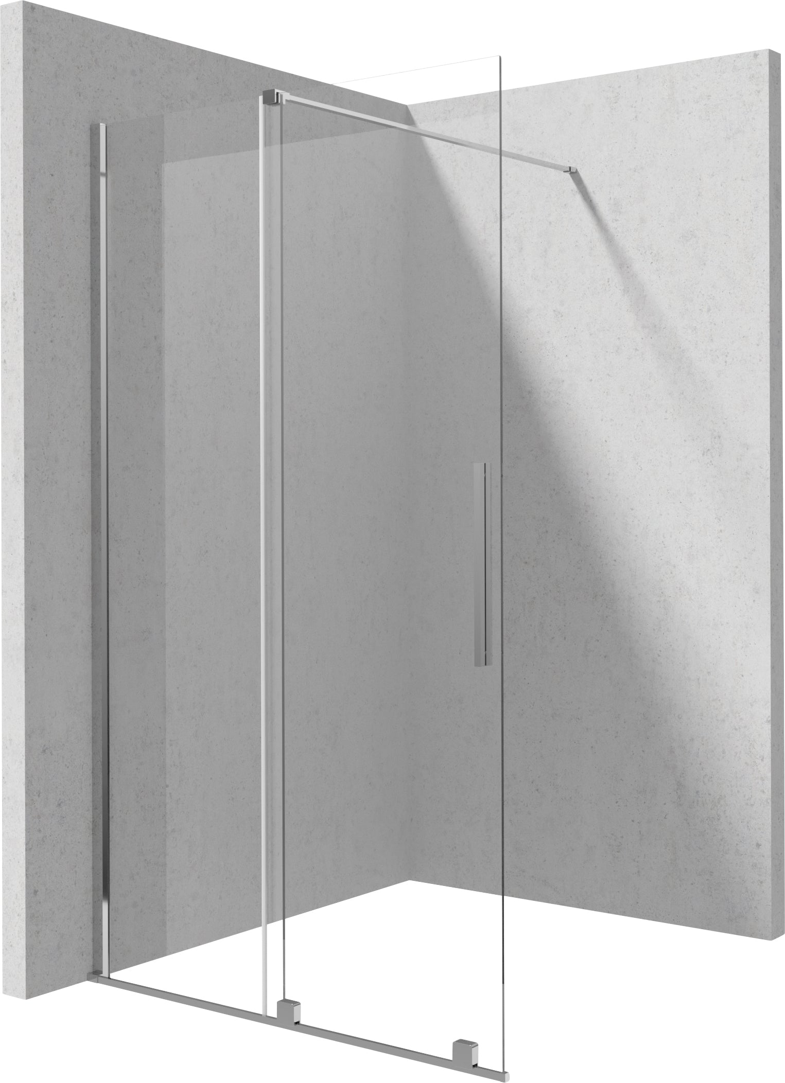 Shower wall, walk-in, 90 cm - sliding
