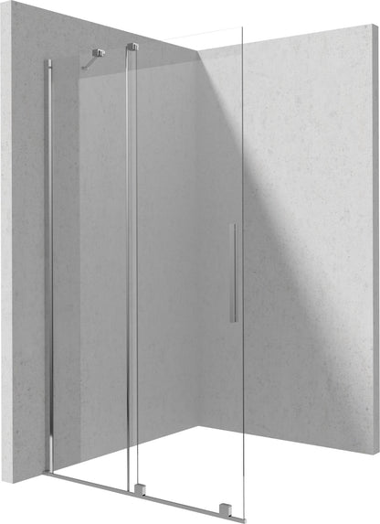 Shower wall, walk-in, 100 cm - sliding