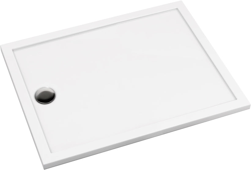 Acrylic shower tray, rectangular, 80x90 cm