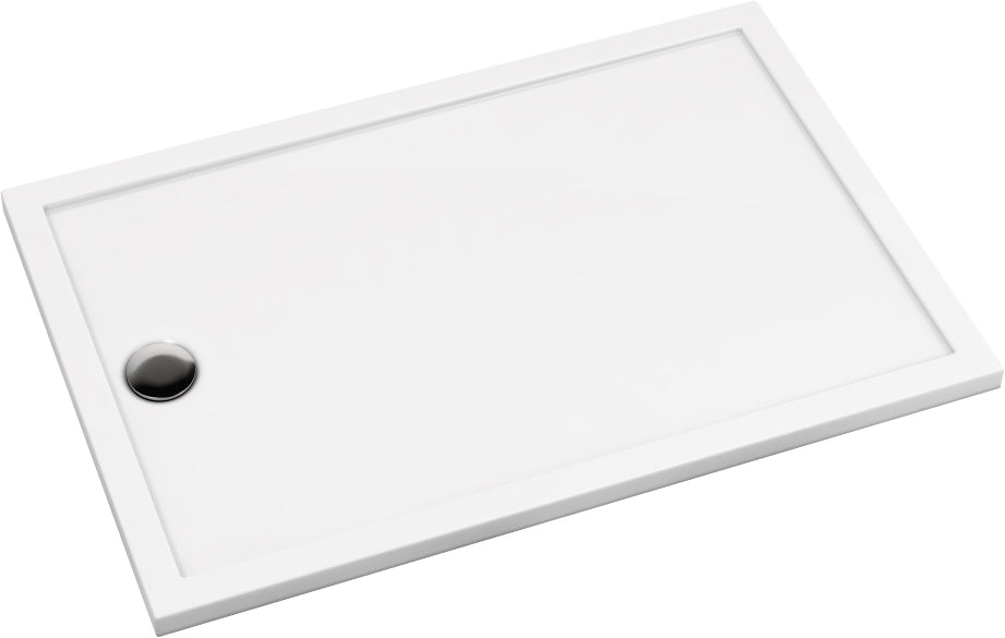 Acrylic shower tray, rectangular, 100x80 cm