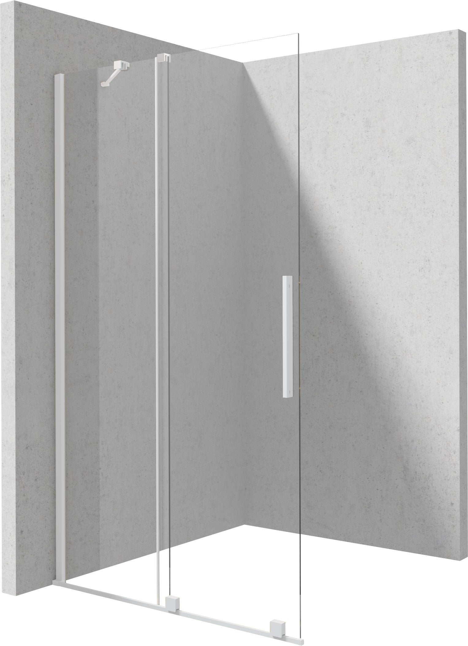 Shower wall, walk-in, 80 cm - sliding