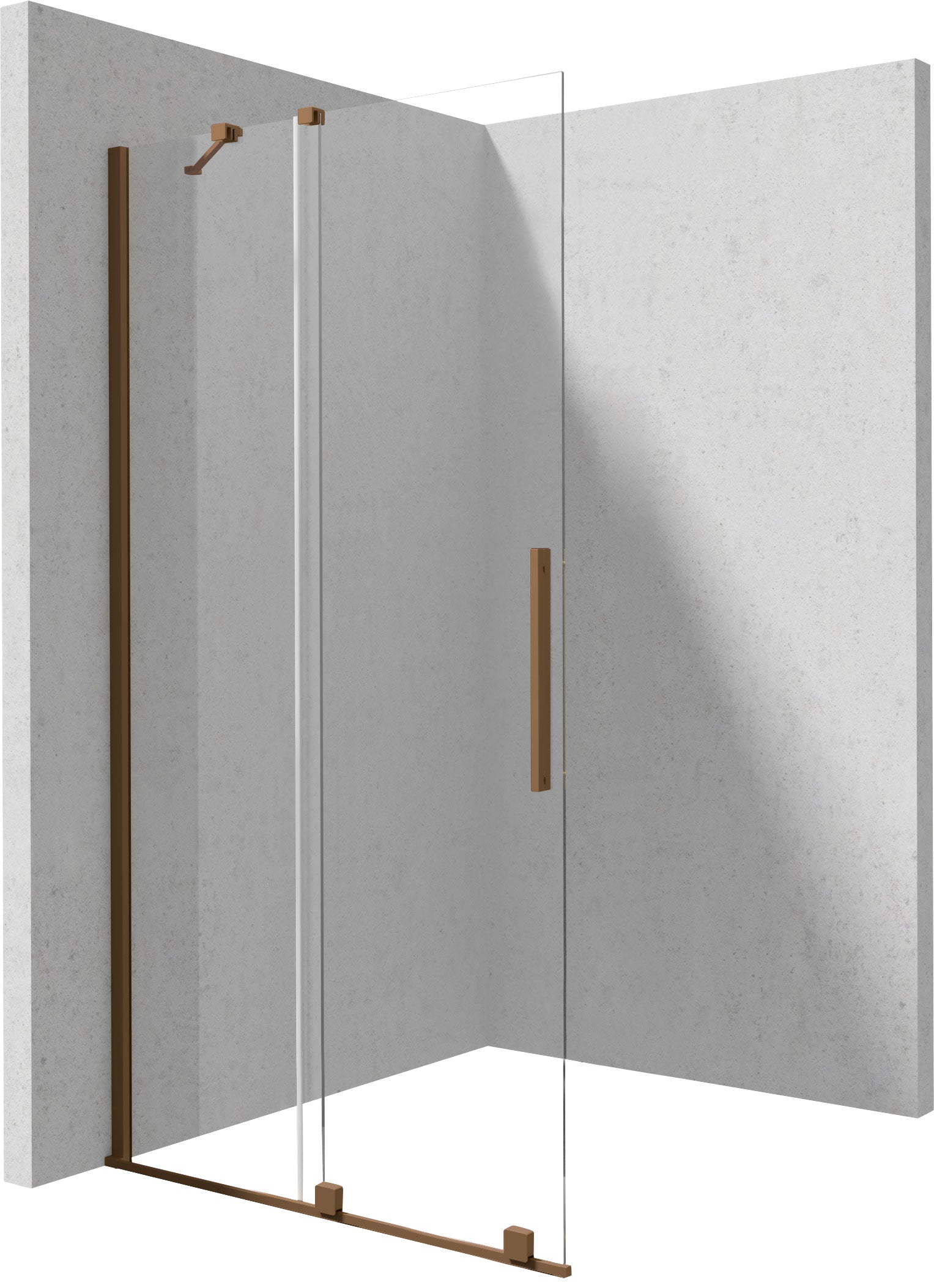 Shower wall, walk-in, 80 cm - sliding