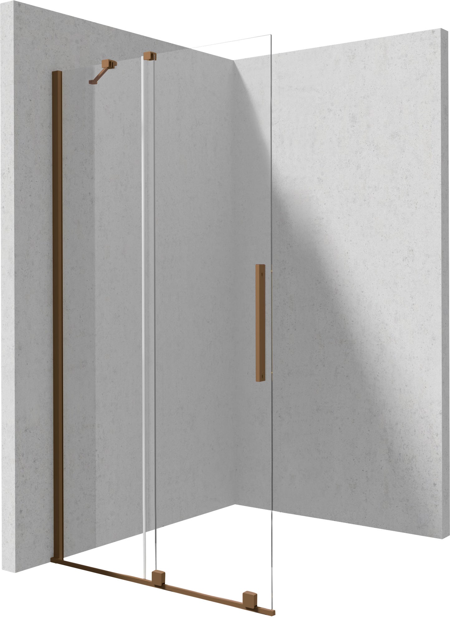 Shower wall, walk-in, 90 cm - sliding