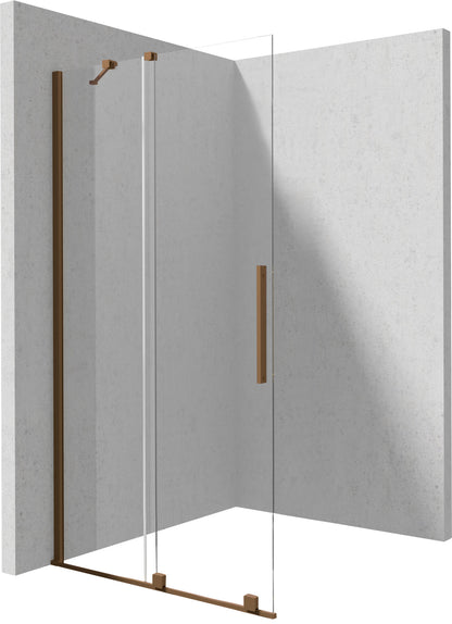 Shower wall, walk-in, 90 cm - sliding