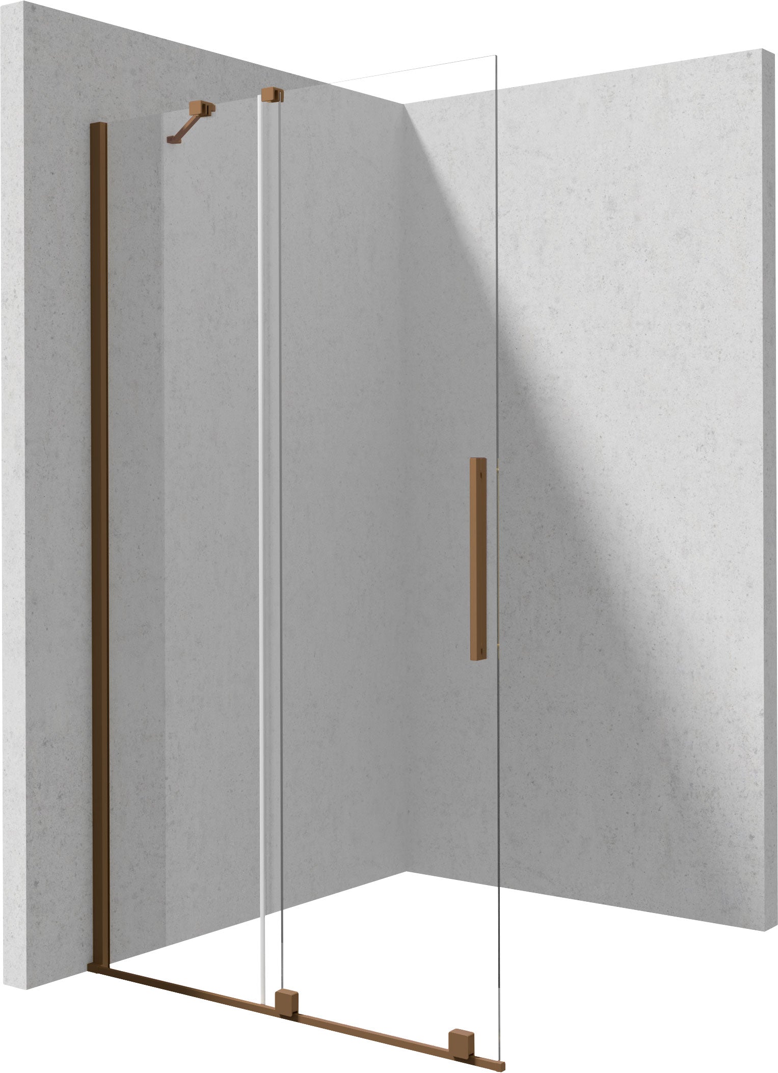 Shower wall, walk-in, 100 cm - sliding