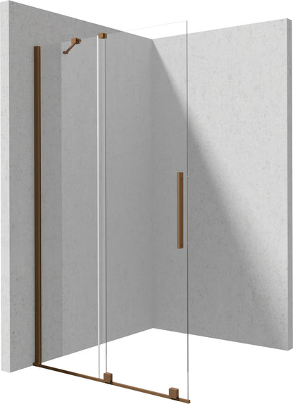 Shower wall, walk-in, 140 cm - sliding