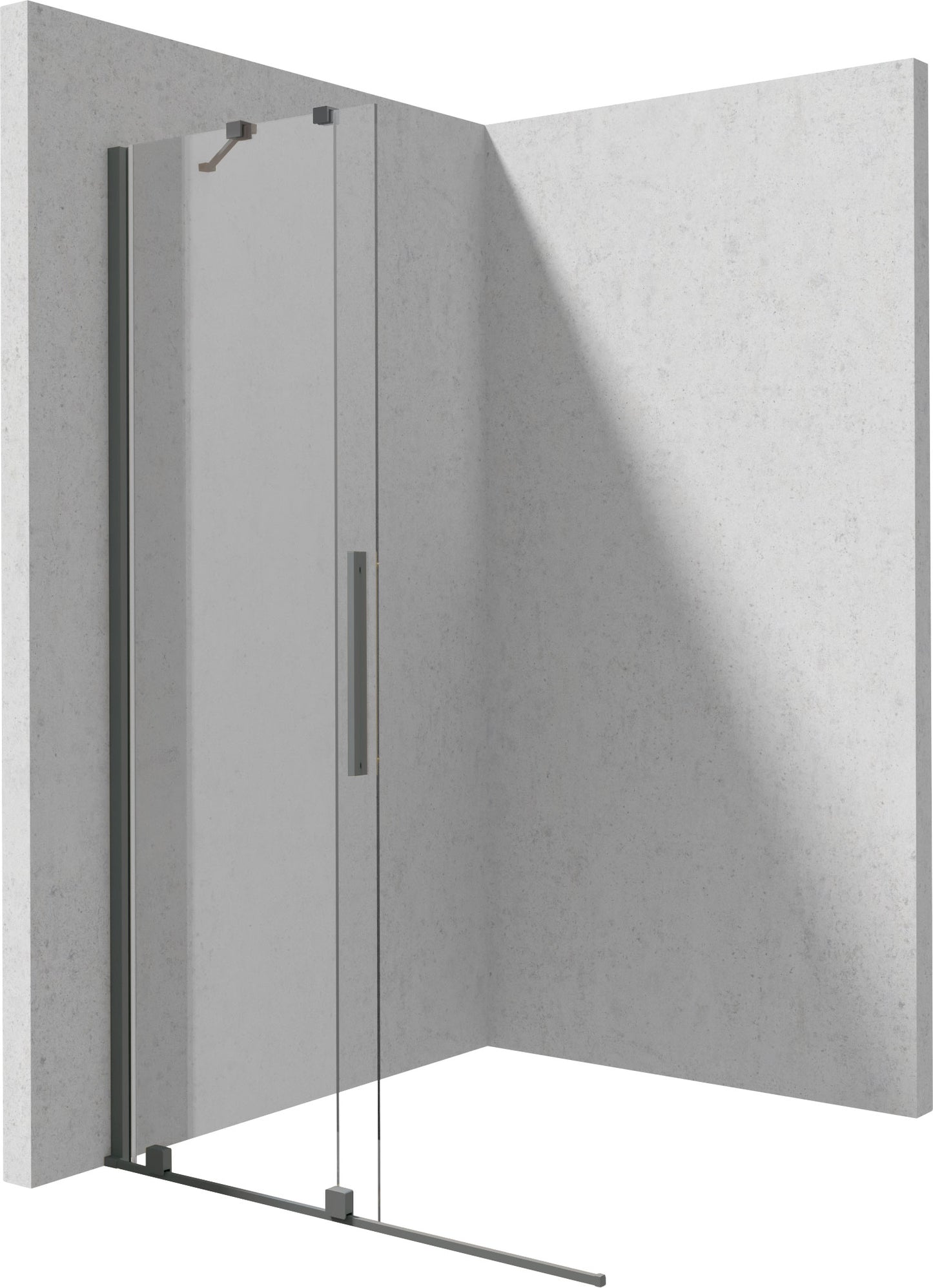 Shower wall, walk-in, 80 cm - sliding